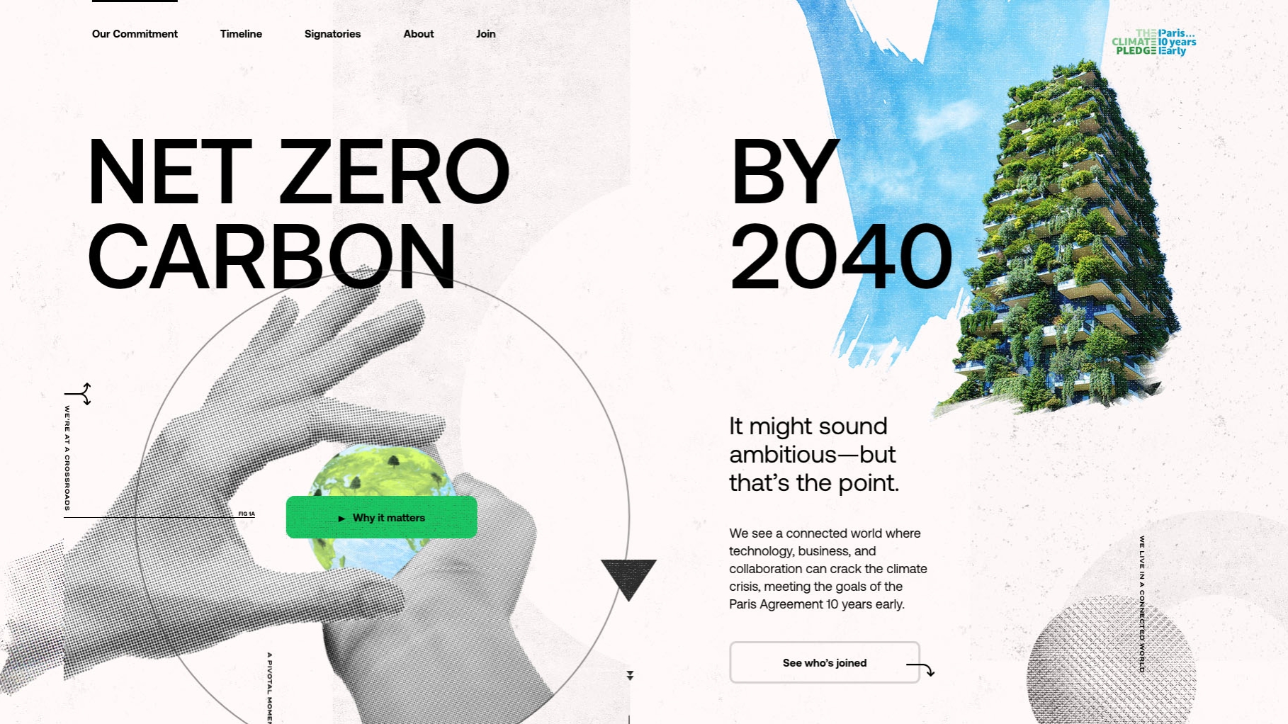 Climate Pledge website homepage