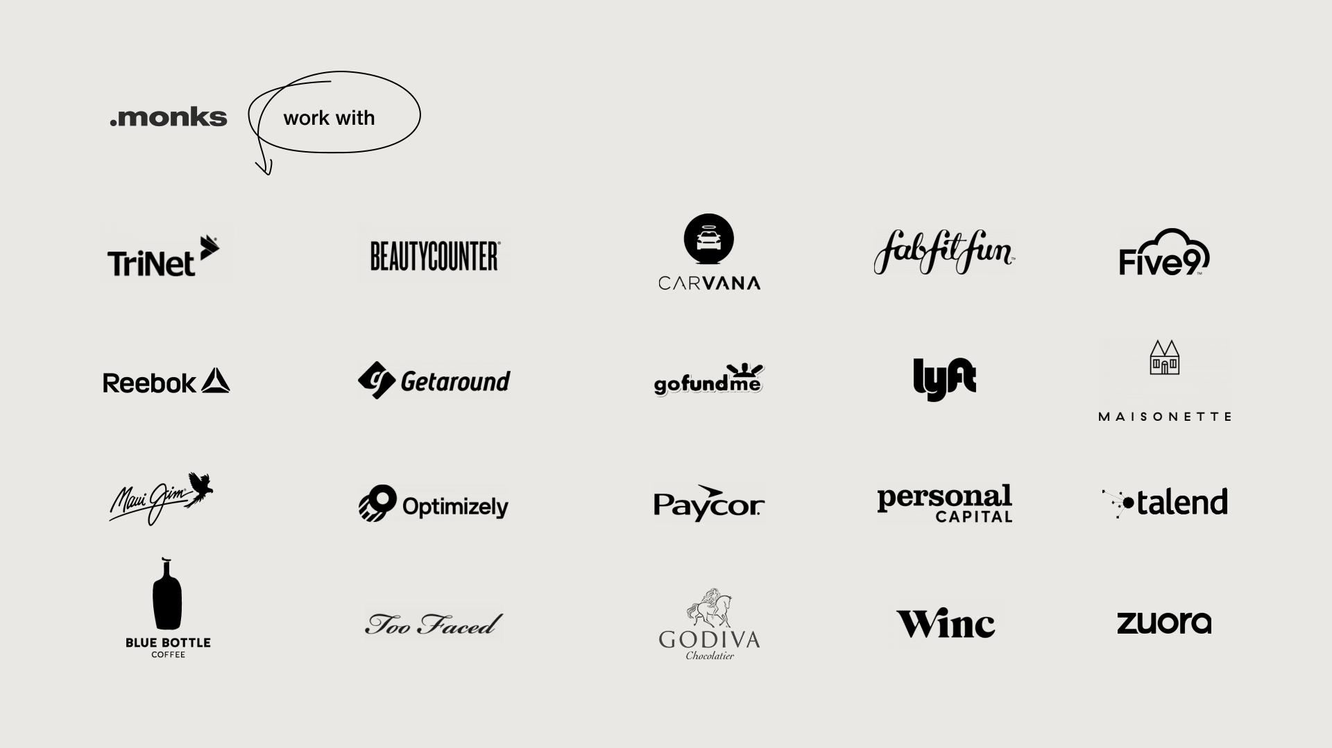 Logos of notable brands that we have worked with