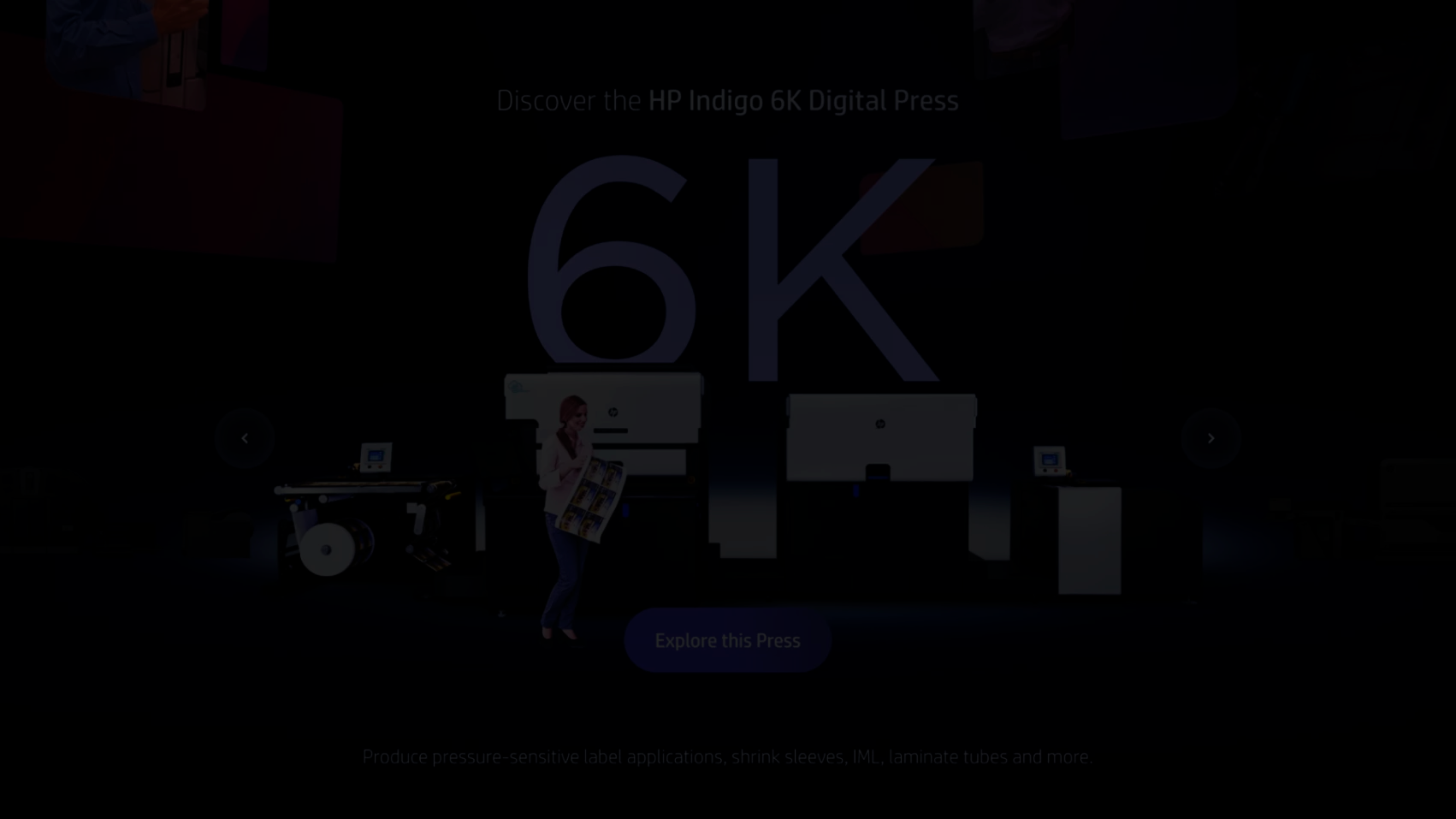 advertising abou HP Indigo machine